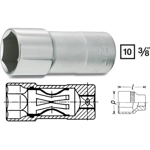 Hazet 880AKF vnější šestihran nástavec na zapalovací svíčky 16 mm 5/8 3/8