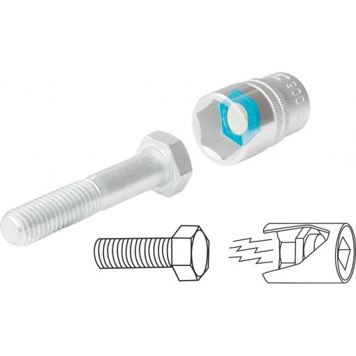 Hazet 960MGT magnetická vložka pro zástrčný klíč 10 mm, 11 mm, 12 mm, 13 mm, 14 mm, 15 mm, 16 mm, 17 mm, 18 mm Pohon (šroubovák) 1/2 1 ks