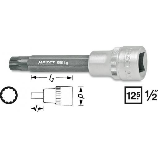 Hazet 990LG-10 nástrčný klíč , 1/2, 990LG-10