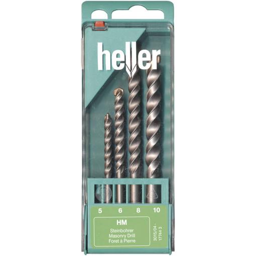 Heller 17744 3 tvrdý kov sada spirálového vrtáku na kámen 4dílná 5 mm, 6 mm, 8 mm, 10 mm válcová stopka 1 sada