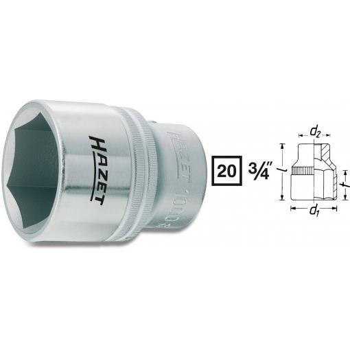 Hazet 1000 1000-46 vnější šestihran vložka pro nástrčný klíč 46 mm 3/4