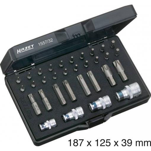 Hazet 1557/32 sada bitů, 32dílná, TORX, 1/4 (6,3 mm)