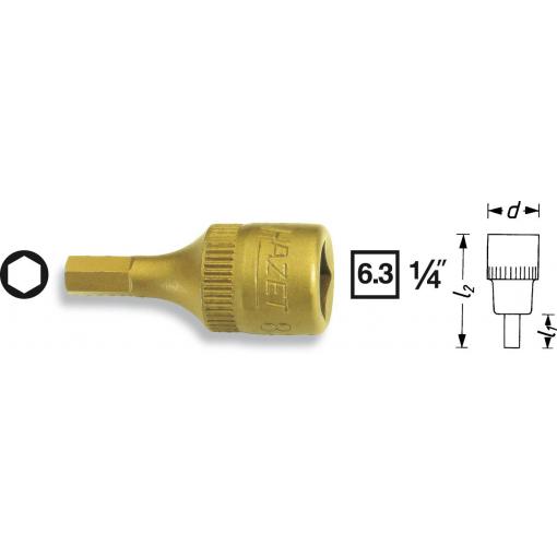 Hazet 8501 8501-8 inbus nástrčný klíč 8 mm 1/4 (6,3 mm)