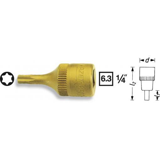Hazet 8502 8502-T10 TORX nástrčný klíč T 10 1/4 (6,3 mm)