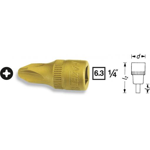 Hazet 8506-PH4 křížový PH nástrčný klíč PH 4 1/4 (6,3 mm)