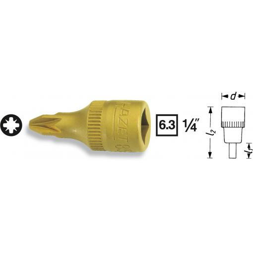 Hazet 8507 8507-PZ1 křížový PZ nástrčný klíč PZ 1 1/4 (6,3 mm)