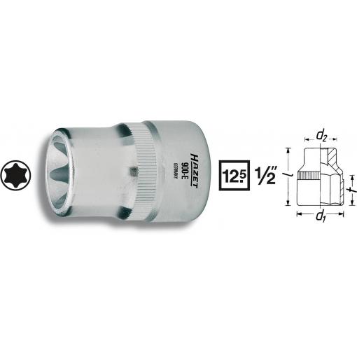 Hazet 900-E12 vnější TORX vložka pro nástrčný klíč T 12 1/2