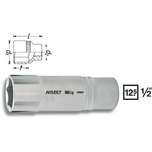 Hazet 900LG 900LG-17 vnější šestihran vložka pro nástrčný klíč 17 mm 1/2