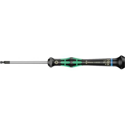 Wera 05118103001 inbusový šroubovák, velikost 3.2 mm Délka klíče (palce): 1/8 palec, délka dříku 60 mm, vhodné pro pro elektroniku a jemnou mechaniku
