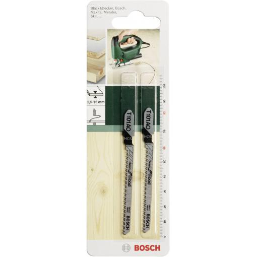 Bosch Accessories 2609256723 List přímočaré pily HCS, T 101 AO Clean for Wood 2 ks