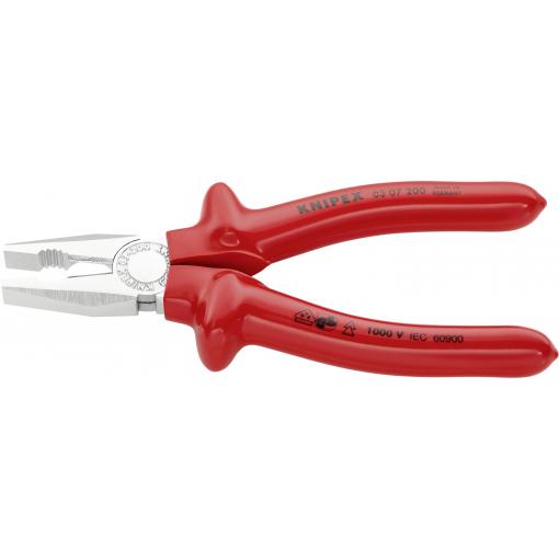 Knipex 03 07 200 VDE kombinované kleště, 200 mm, DIN ISO 5746, DIN EN 60900