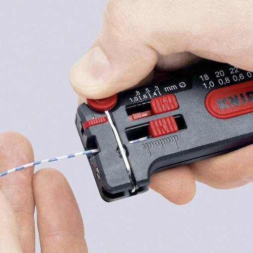 Knipex 12 80 040 SB kleště pro odizolování Vhodné pro odizolovací kleště CU vodič 0.12 do 0.4 mm
