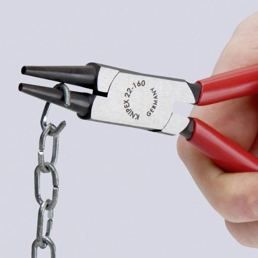 Knipex 22 01 125 pro elektroniku a jemnou mechaniku kleště kruhové rovné chrom-vanadová elektrikářská ocel 125 mm