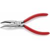 Knipex 25 21 160 pro elektroniku a jemnou mechaniku ploché jehlové kleště 40° zahnuté vanadová elektrikářská ocel 160 mm