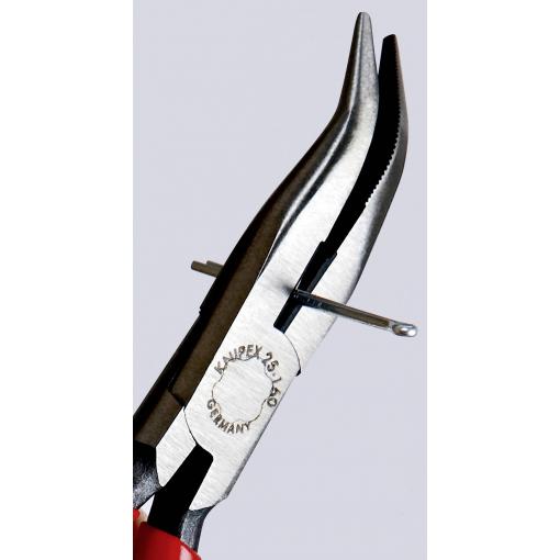 Knipex 25 21 160 pro elektroniku a jemnou mechaniku ploché jehlové kleště 40° zahnuté vanadová elektrikářská ocel 160 mm