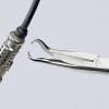 Knipex 38 95 200 pro elektroniku a jemnou mechaniku ploché jehlové kleště 45° zahnuté vanadová elektrikářská ocel 200 mm