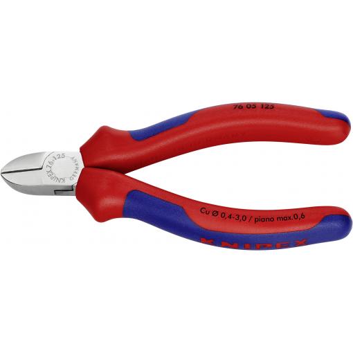 Knipex 76 05 125 pro elektroniku a jemnou mechaniku boční štípací kleště s fazetou 125 mm