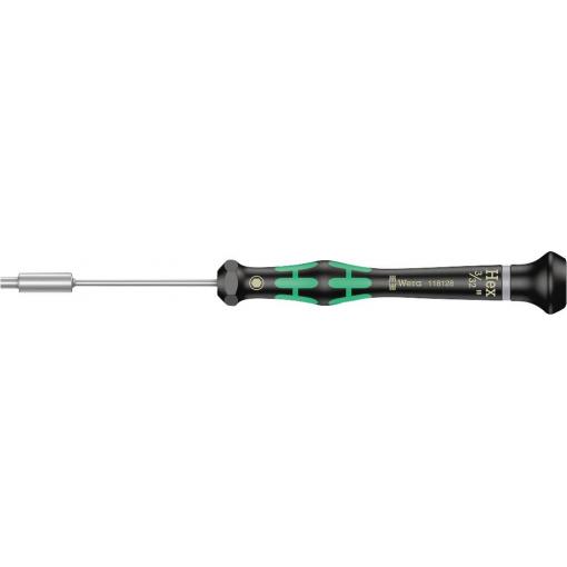 Wera 2069 pro elektroniku a jemnou mechaniku šroubovák s nástrčným klíčem Velikost klíče: 2.4 mm Délka klíče (palce): 3/32 palec Délka dříku: 60 mm