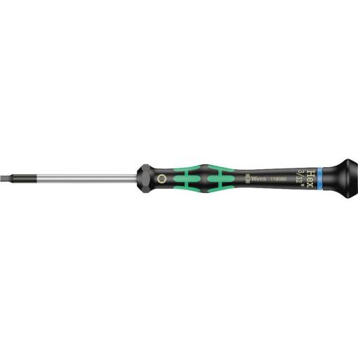 Wera 05118080001 inbusový šroubovák, velikost 2.4 mm Délka klíče (palce): 3/32 palec, délka dříku 60 mm, vhodné pro pro elektroniku a jemnou mechaniku