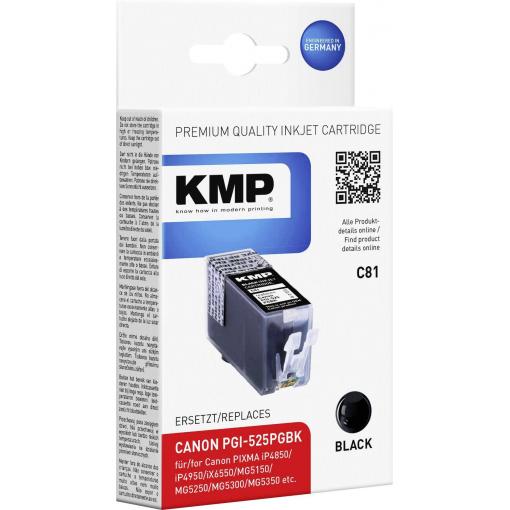 KMP Ink náhradní Canon PGI-525PGBK kompatibilní černá C81 1513,0001