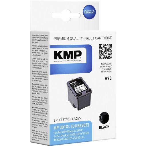 KMP Ink náhradní HP 301XL, CH563EE kompatibilní černá H75 1719,4001