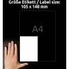 Avery-Zweckform 3483 univerzální etikety 105 x 148 mm papír bílá 400 ks trvalé inkoustová tiskárna, laserová tiskárna, barevná laserová tiskárna, kopírka,