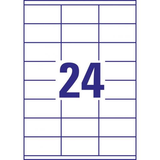 Avery-Zweckform 3422 univerzální etikety 70 x 35 mm papír bílá 2400 ks trvalé inkoustová tiskárna, laserová tiskárna, barevná laserová tiskárna, kopírka,
