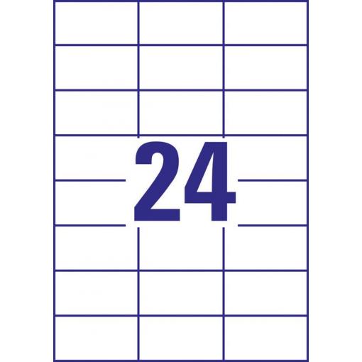 Avery-Zweckform 3474 univerzální etikety 70 x 37 mm papír bílá 2400 ks trvalé inkoustová tiskárna, laserová tiskárna, barevná laserová tiskárna, kopírka,