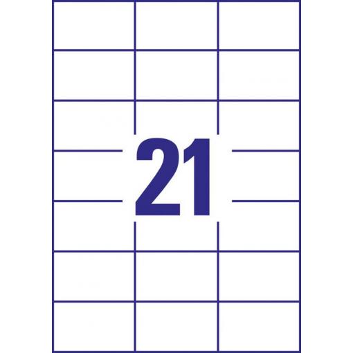 Avery-Zweckform 3652 univerzální etikety 70 x 42.3 mm papír bílá 2100 ks trvalé inkoustová tiskárna, laserová tiskárna, barevná laserová tiskárna, kopírka,