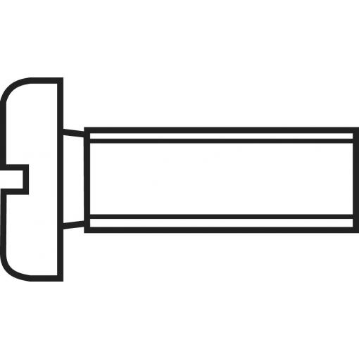 TOOLCRAFT 888678 šrouby s válcovou hlavou M2 30 mm příruba DIN 84 ocel pozinkované 1 ks