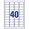 Avery-Zweckform L6145-20 bezpečnostní štítky 45.7 x 25.4 mm poylesterová fólie bílá 800 ks trvalé laserová tiskárna