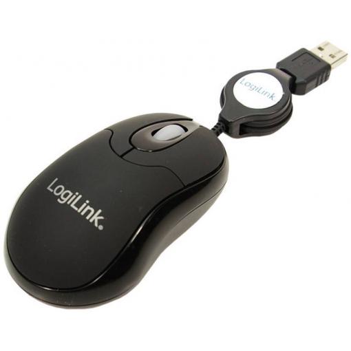 LogiLink ID0016 optická myš, přenos USB, 3 tlačítko, 800 dpi, černá