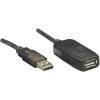 Manhattan USB kabel USB 2.0 USB-A zástrčka, USB-A zásuvka 20.00 m černá 150958