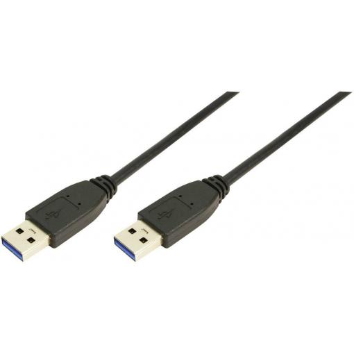 LogiLink USB kabel USB 3.2 Gen1 USB-A zástrčka, USB-A zástrčka 3.00 m černá CU0040