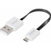 Akasa USB kabel USB 2.0 USB-A zástrčka, USB Micro-B zástrčka 0.15 m černá flexibilní provedení, pozlacené kontakty, UL certifikace AK-CBUB16-15BK