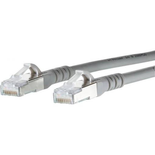 Metz Connect 1308455033-E RJ45 síťové kabely, propojovací kabely CAT 6A S/FTP 5.00 m šedá s ochranou 1 ks