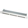 LogiLink NP0040 24 portů síťový patch panel 483 mm (19) CAT 6 1 U šedá osazený