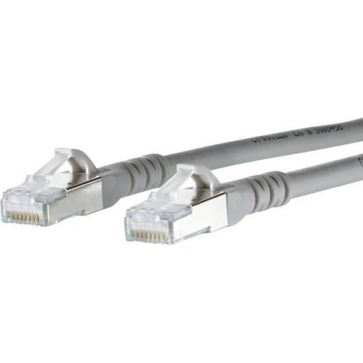 Metz Connect 130845B033-E RJ45 síťové kabely, propojovací kabely CAT 6A S/FTP 20.00 m šedá s ochranou 1 ks