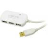 LogiLink USB kabel USB 2.0 USB-A zástrčka, USB-A zásuvka 12.00 m bílá pozlacené kontakty, UL certifikace UA0108