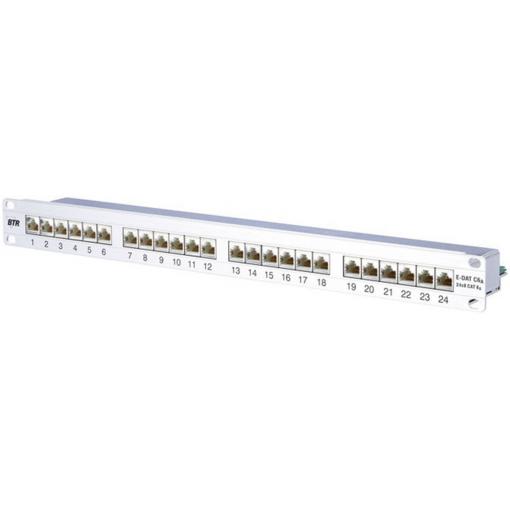 Metz Connect 130855C-E 24 portů síťový patch panel 483 mm (19) CAT 6A 1 U stříbrná (metalíza) osazený