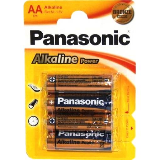 Baterie Panasonic Power AA/R06, 1,5 V, alkalická, blistr 4 ks