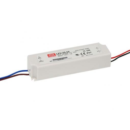 Síťový spínaný zdroj MEAN WELL 100-240V - 24V, 1,5A, 36W vestavný pro LED pásky