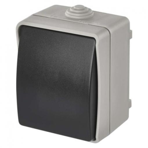 Přepínač 250 V/10 AX IP54 1 tlačítko, křížový  A1398.2