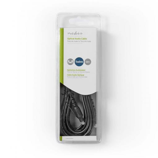 Optický audio kabel TosLink, 5m, černý  CAGB25000BK50