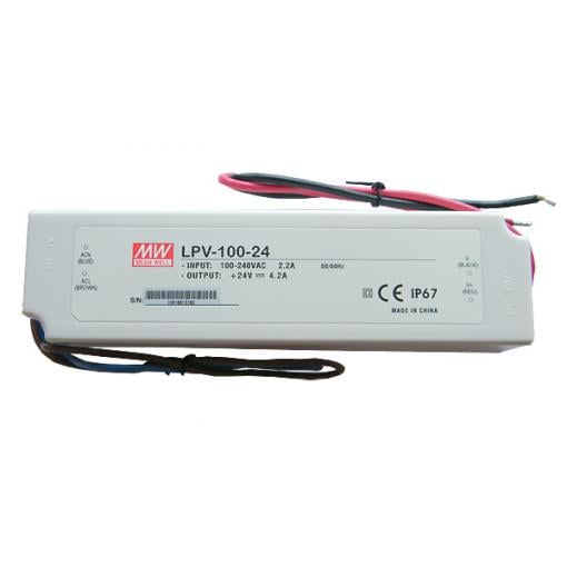 Síťový spínaný zdroj MEAN WELL 100-240V - 24V, 4,2A, 100W vestavný pro LED pásky