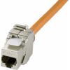 Renkforce RJ45 síťový naviják kabelu CAT 7a S/FTP 50.00 m oranžová kulatý