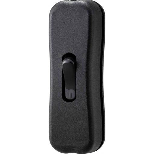 TRU COMPONENTS TC-9122132 šňůrový spínač 250 V/AC 2 A 1x vyp/zap černá s aretací 1 ks