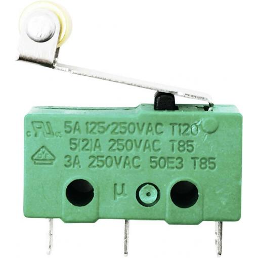 TRU COMPONENTS TC-9134620 mikrospínač 250 V/AC 5 A 1x zap/(zap) bez aretace 1 ks