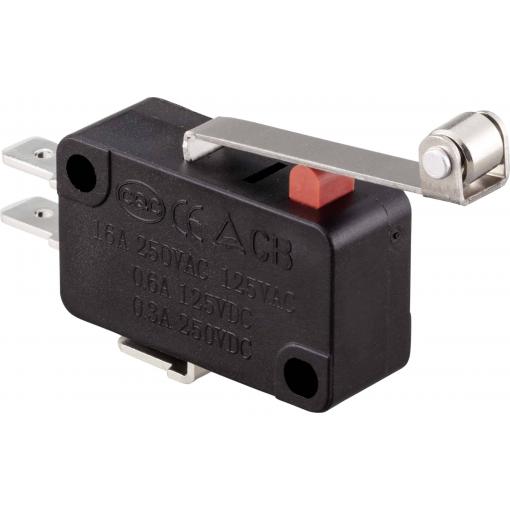TRU COMPONENTS TC-9134628 mikrospínač 250 V/AC 16 A 1x zap/(zap) bez aretace 1 ks