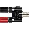 TRU COMPONENTS adaptérový konektor, BNC zásuvka - zásuvka 4 mm, rovná, černá